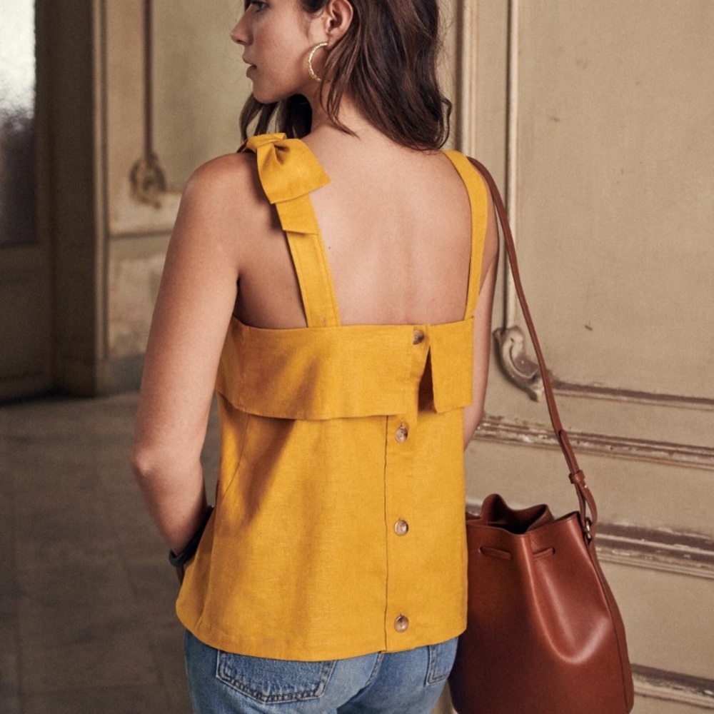 Sezane Linen cotton top NWT - Picture 3 of 5